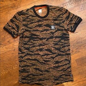 adidas Camo Ringer Tshirt—skateboarding